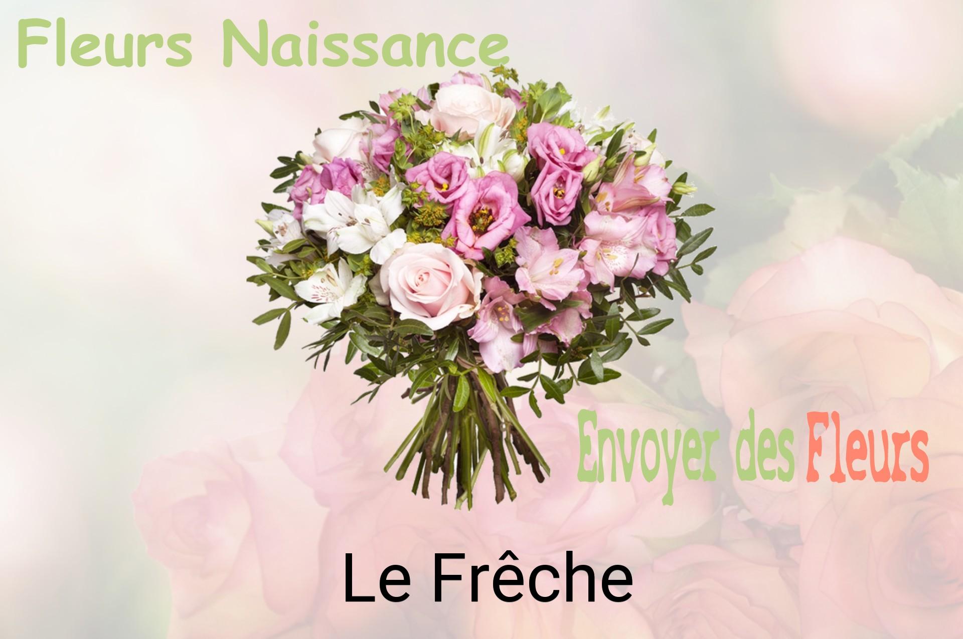 Bouquet de fleurs de naissance livré à Le Frêche